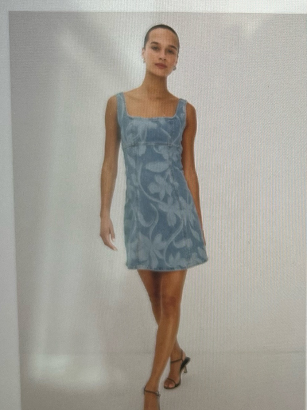 NWT Denim Rails Altadena Mini Dress in Light Blue Floral